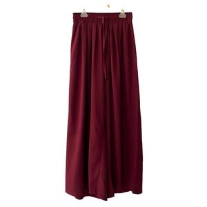 Palazzo Small red pants Chiffon wide leg elastic waistband, office party